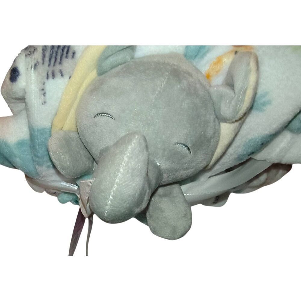 Gray plush elephant w security blanket throw Lovey Unisex Parent's Choice from W